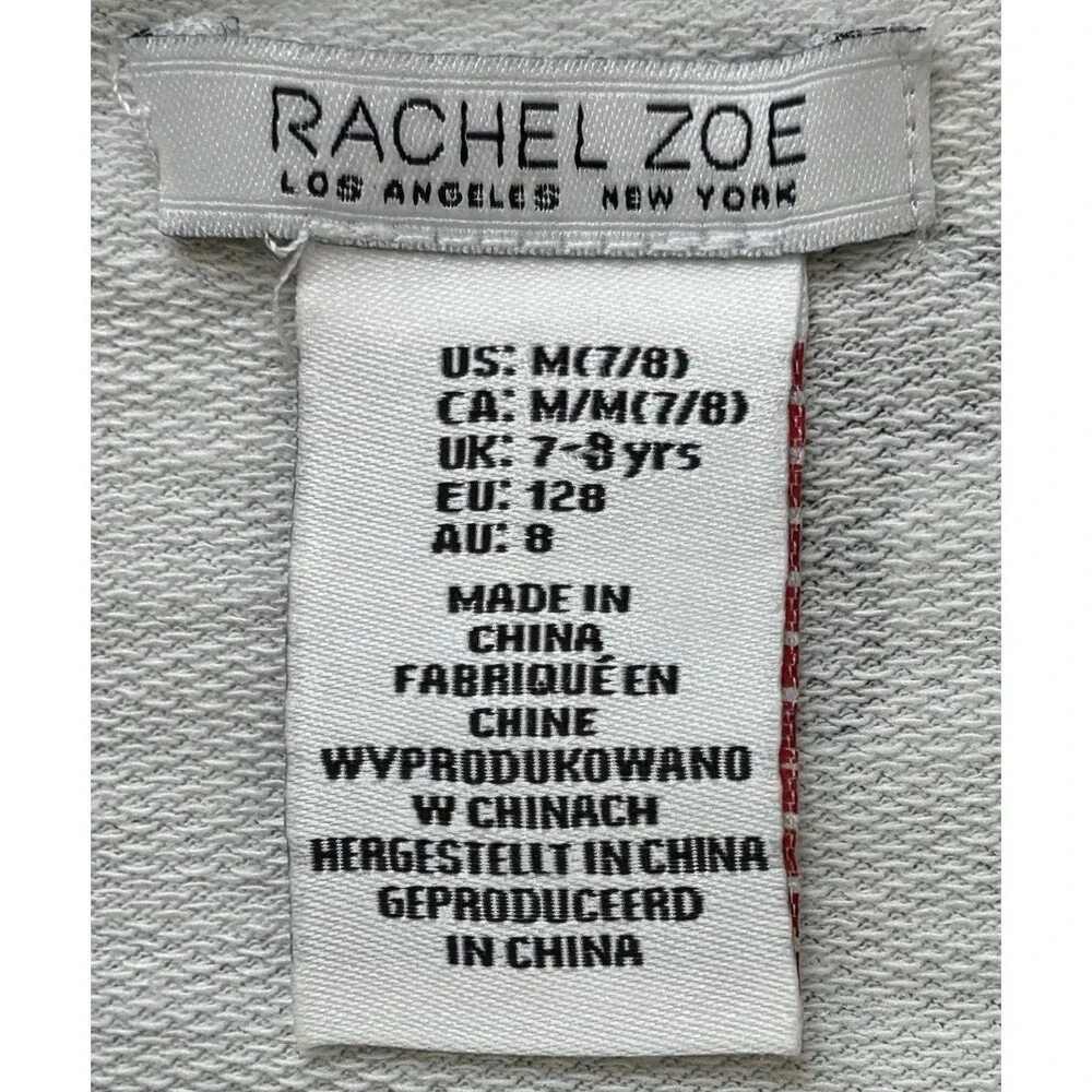 Rachel Zoe Girls Bow Sweatshirt Skort Set Size M 7 8 NWOT Outfit Cream